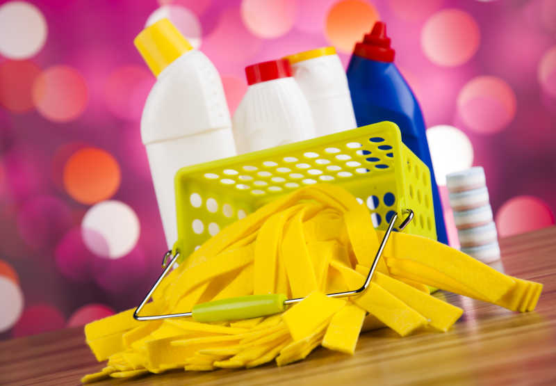 清理家里污渍的设备图片素材