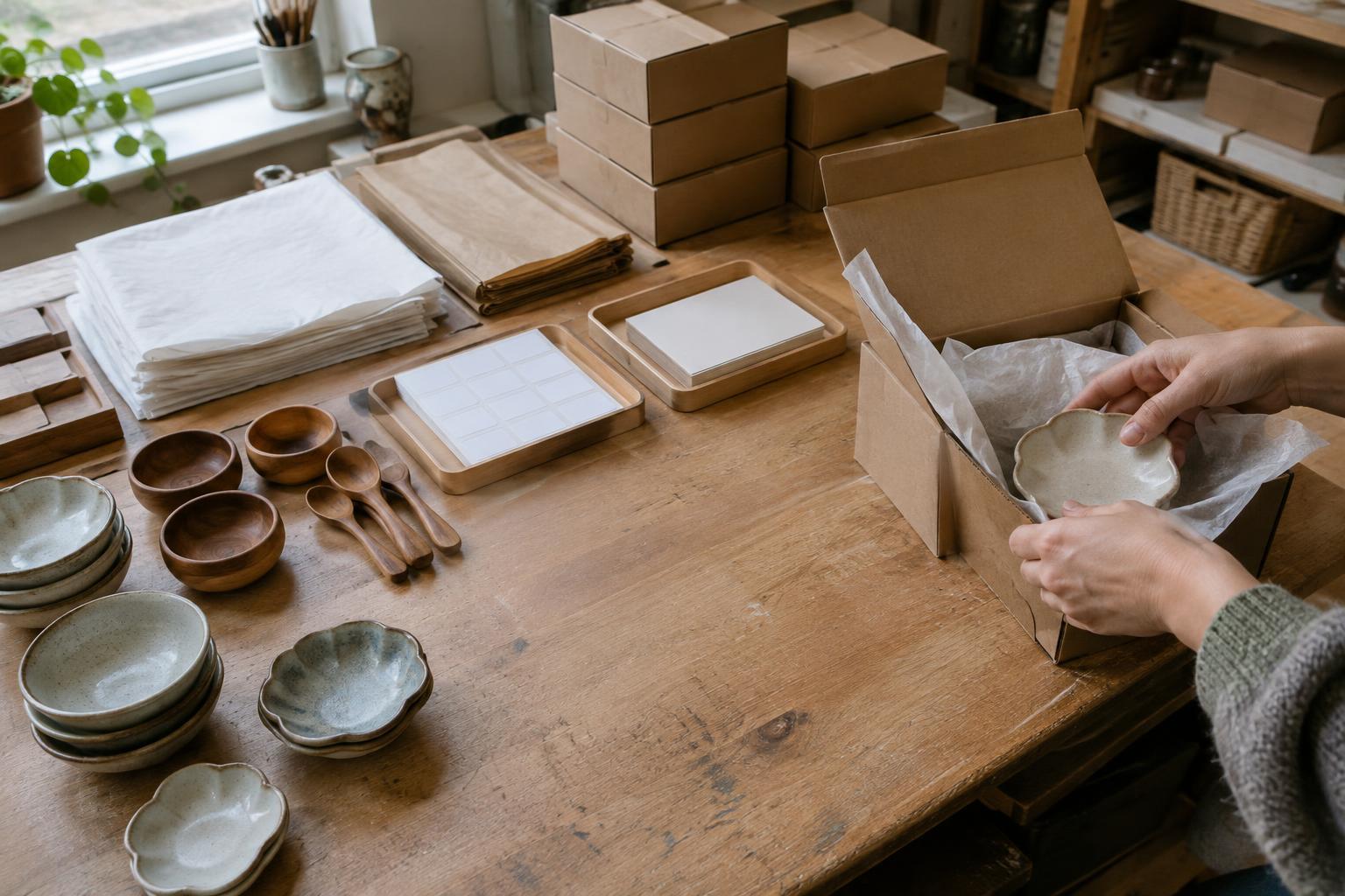 Organizing a Packing Bench for Small, Varied Products