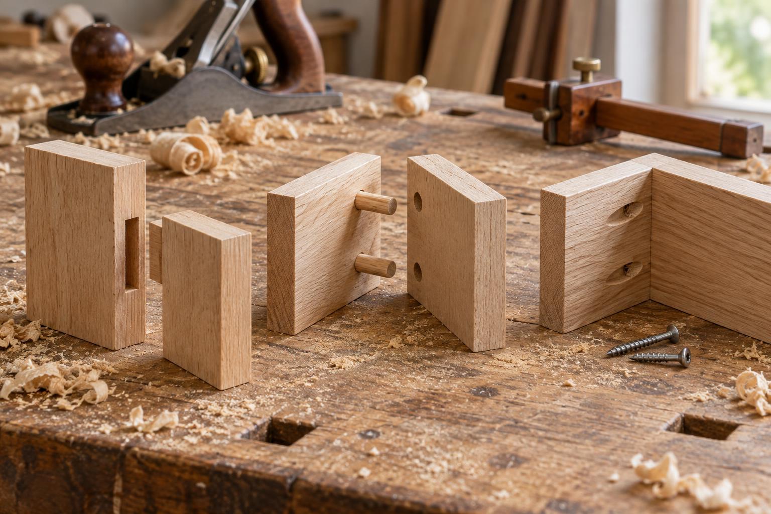 Mortise-and-Tenon, Dowel, and Pocket-Hole Joinery: How the Methods Differ